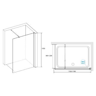 Душевая перегородка RGW WA-02-1 411002112-41 120см хром